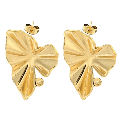 Ion Plating(IP) 304 Stainless Steel Ear Studs EJEW-P270-02G-1