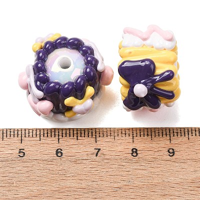 Opaque Acrylic Enamel Beads AC-CBA9912-01-1