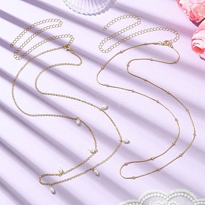 2Pcs Alloy Snake Chain Chain Belts Sets AJEW-CJC0015-005-1