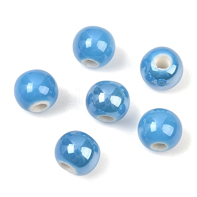 Glazed Porcelain Beads PORC-D001-8mm-12-1