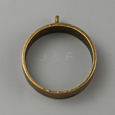 Tibetan Style Alloy Open Back Bezel Pendants FIND-WH0152-220AB-1