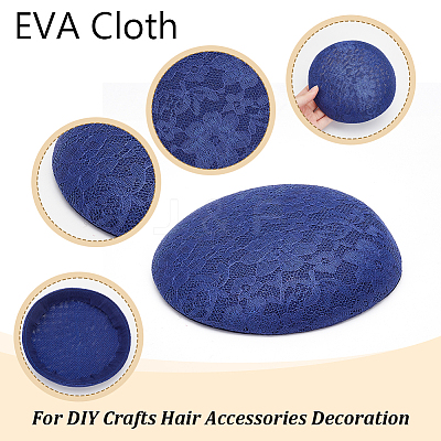 Imitation Hemp Round Fascinator Hat Base for Millinery AJEW-WH0472-45C-01-1
