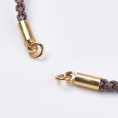 Braided Cotton Cord Bracelet Making MAK-I006-06G-1