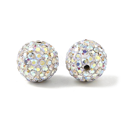 Pave Disco Ball Beads X-RB-Q195-14mm-AB-1