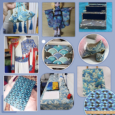 Japanese-style Cotton Fabric DIY-WH0671-277B-1