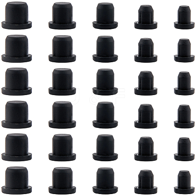 50Pcs 5 Styles Silicone Hole Plugs AJEW-GF0011-62H-1