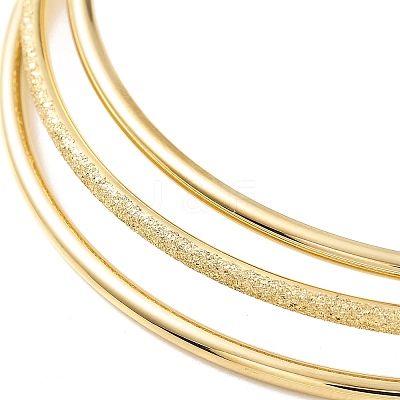 3Pcs Ion Plating(IP) 304 Stainless Steel Plain Bangles Set BJEW-G684-02B-G-1