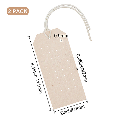 Imitation Leather Earring Organizer Hanging Display Cards for Stud Earrings AJEW-WH0401-52-1