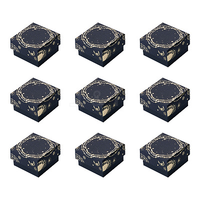 10Pcs Sun Moon Star Printed Cardboard Gift Boxes CBOX-TA0001-21E-1