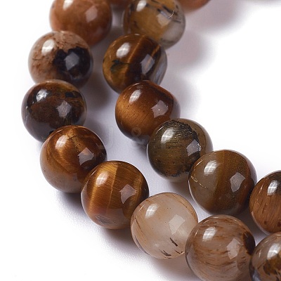 Natural Yellow Tiger Eye Beads Strands G-H238-8mm-1