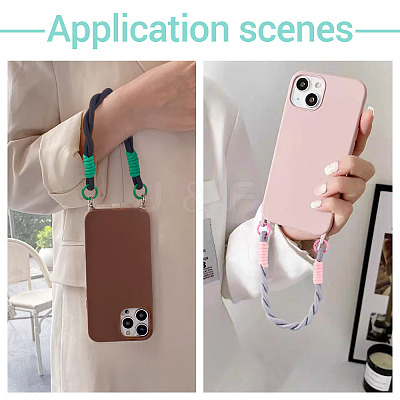 3Pcs 3 Styles Polyester Cord Phone Hand Strap Chains AJEW-TA0002-62A-1