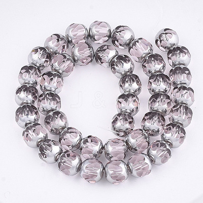 Electroplate Glass Beads Strands EGLA-T019-02B-1