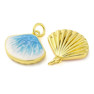 Brass Enamel Pendants KK-S401-11G-1