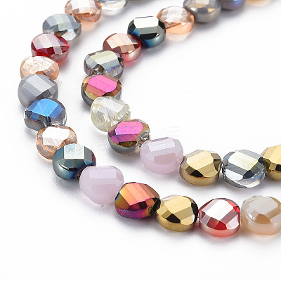 Electroplate Glass Beads Strands X-EGLA-T008-22-1