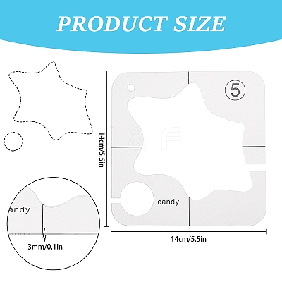 Transparent Acrylic Sewing Template DIY-GF0002-91-1