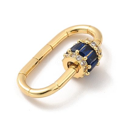 Rack Plating Brass Screw Carabiner Lock Charms KK-M227-15G-1
