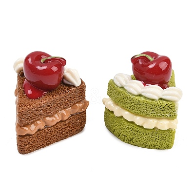 Opaque Resin Imitation Food Cabochons RESI-L051-06-1