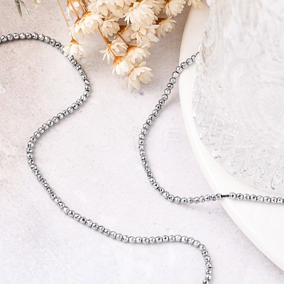 Non-Magnetic Synthetic Hematite Beads Strands X-G-G093-2mm-1