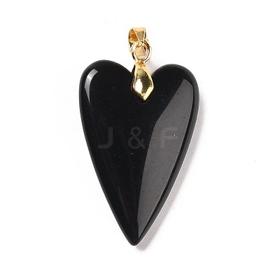 Natural Obsidian Pendants G-E570-01G-10-1