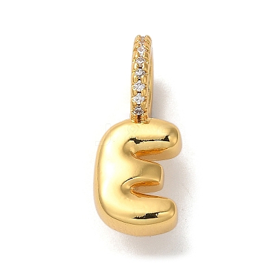 Brass Micro Pave Cubic Zirconia Pendants KK-K345-13E-G-1
