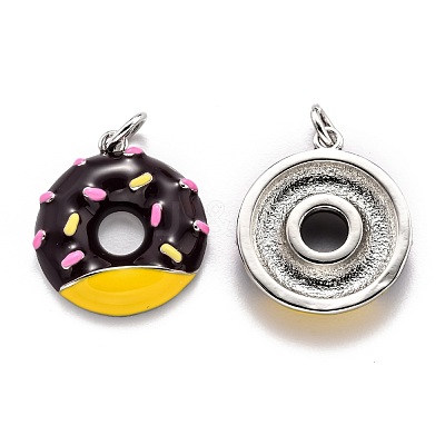 Brass Enamel Pendants KK-O140-06A-P-1