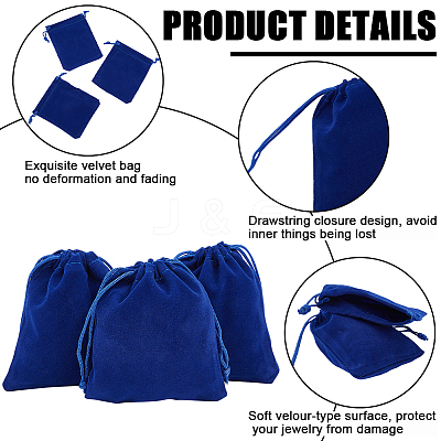 20Pcs Rectangle Velvet Drawstring Pouches TP-BBC0001-03B-03-1