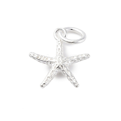 925 Sterling Silver Starfish Charms STER-S010-02A-S-1