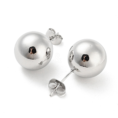 Brass Stud Earrings EJEW-I300-04A-P-1
