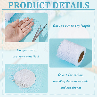 25 Yards Polyester Mesh Ribbons DIY-WH0002-90A-1