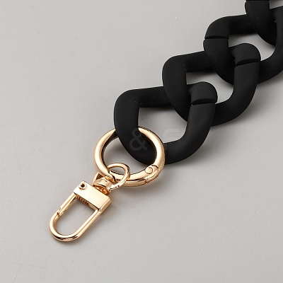 Rubberized Acrylic Twisted Chain Bag Decorative Chains AJEW-WH0709-155-1