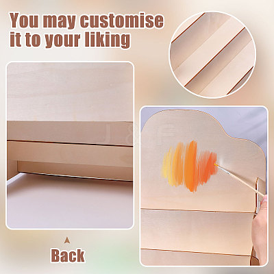 4-Tier Wood Display Riser Stands for Greeting Cards ODIS-GL0001-10-1