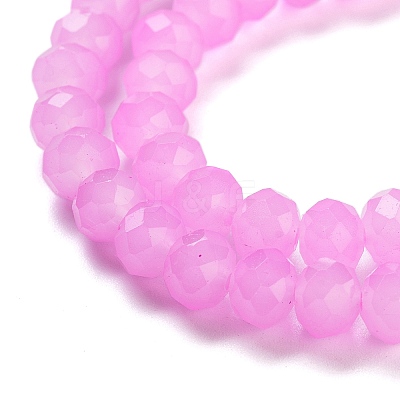 Baking Paint Imitation Jade Glass Bead Strands LS-DGLA-A034-J6MM-A49-1