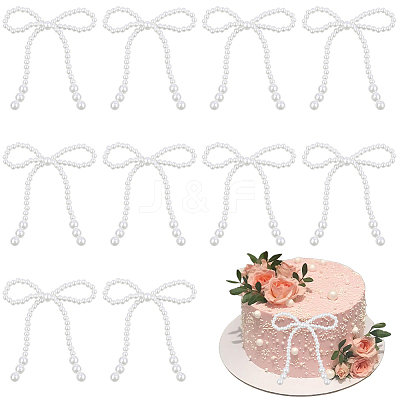 12Pcs Plastic Imitation Pearl Beads Cake Decoration AJEW-CP0010-61A-1