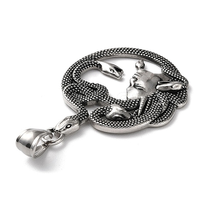 Ion Plating(IP) 304 Stainless Steel Pendants STAS-D067-15AS-1