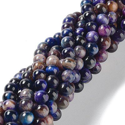 Natural Rainbow Tiger Eye Beads Strands G-NH0002-A01-A03-1