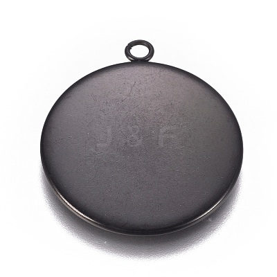 304 Stainless Steel Pendant Cabochon Settings X-STAS-G127-13-25mm-B-1