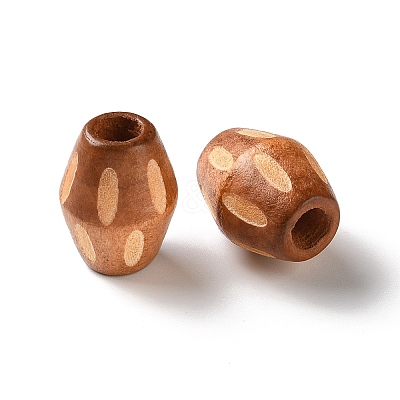 Schima Wood Carved European Beads WD-CBACBB7-01A-1