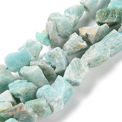 Raw Rough Natural Amazonite Beads Strands G-B065-C04-1