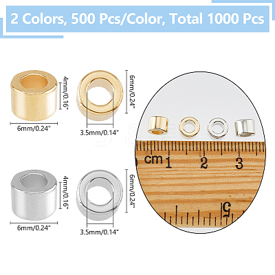 1000Pcs 2 Colors CCB Plastic Beads CCB-DC0001-18-1
