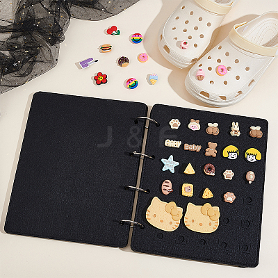 8 Pages Felt Shoe Charms Collection Binder Book AJEW-WH0038-94P-02-1
