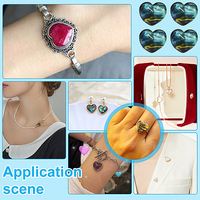 40Pcs Lampwork Cabochons LAMP-PH0001-43A-1