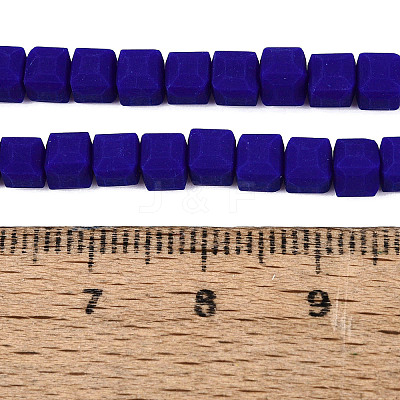 Opaque Frosted Glass Beads Strands GLAA-N072-01A-B10-1