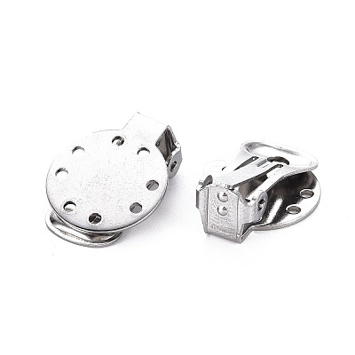 Non-Tarnish 304 Stainless Steel Clip-on Earring Setting LS-STAS-Q241-012A-1