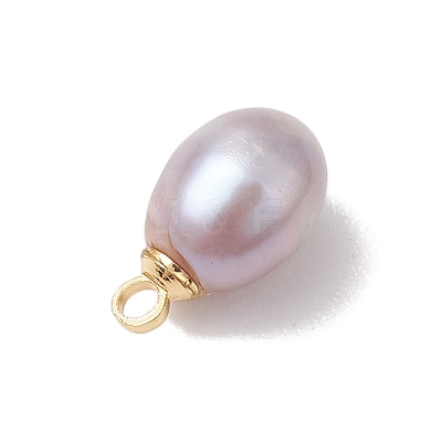 Natural Cultured Freshwater Pearl Rice Charms X-PALLOY-JF05078-01-1