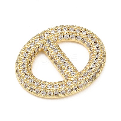 Brass Micro Pave Clear Cubic Zirconia Links Connector Charms LS-KK-K413-04B-G-1