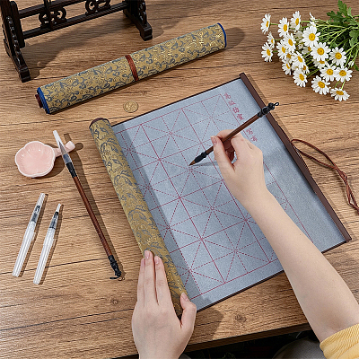 2Pcs 2 Colors Flocking Reusable Water Writing Cloth AJEW-OC0016-35B-1
