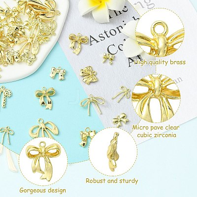 40Pcs 10 Styles Rack Plating Alloy Pendants FIND-CJ0003-93-1
