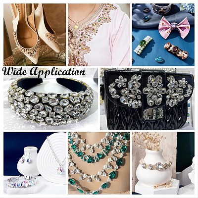 Sew on Rhinestone RGLA-T034-7x15mm-20-1
