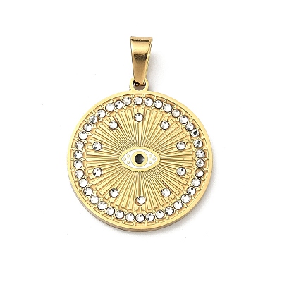 304 Stainless Steel Enamel Pendants STAS-H255-01F-G-1