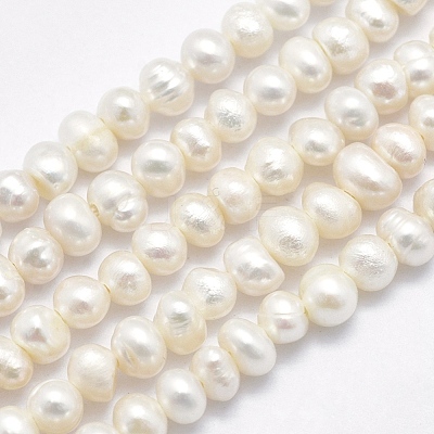 Natural Cultured Freshwater Pearl Beads Strands X-PEAR-F007-61-1